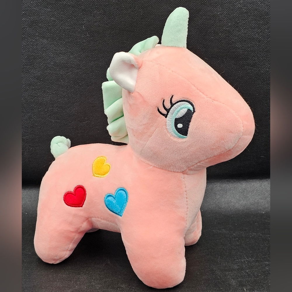 MiniMe Unicorn Super Soft Cute Pink Plushie With Hearts